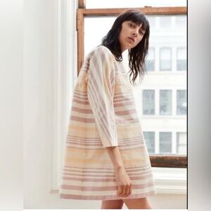 Mara Hoffman • Sand Striped Button-Front Mini Dress